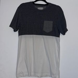 Mens Zara Grey / white T shirt